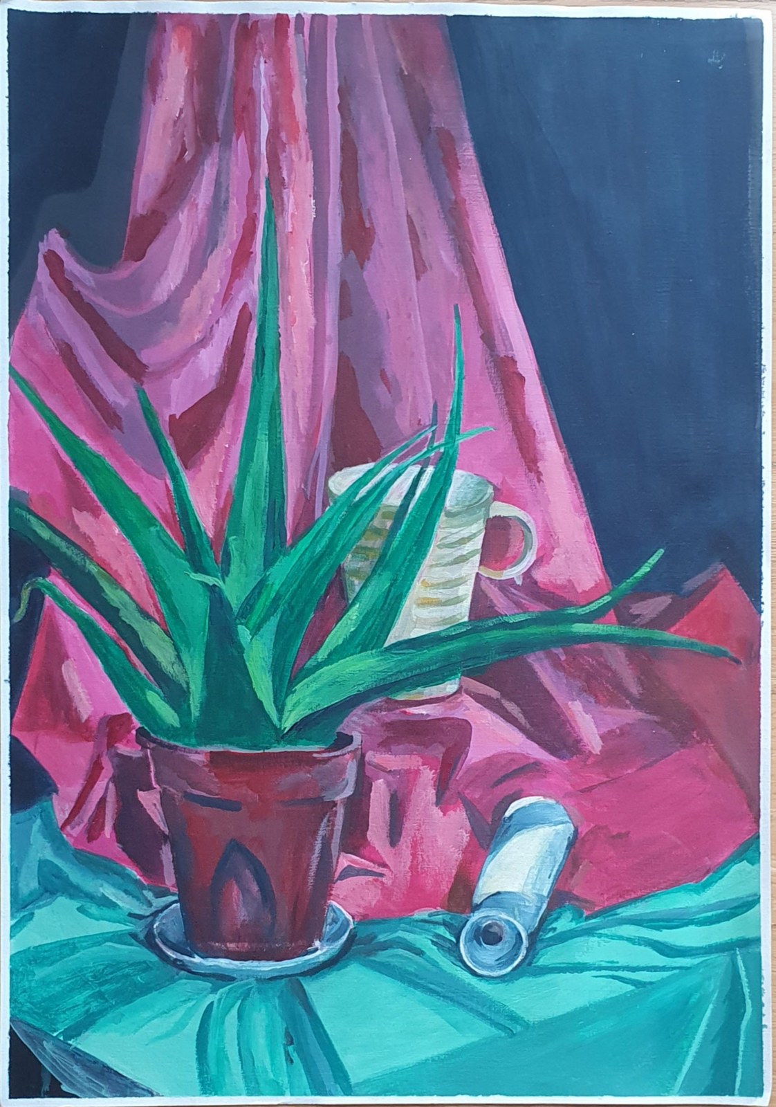 Alovera Pot - Still Life — painting by Anjali