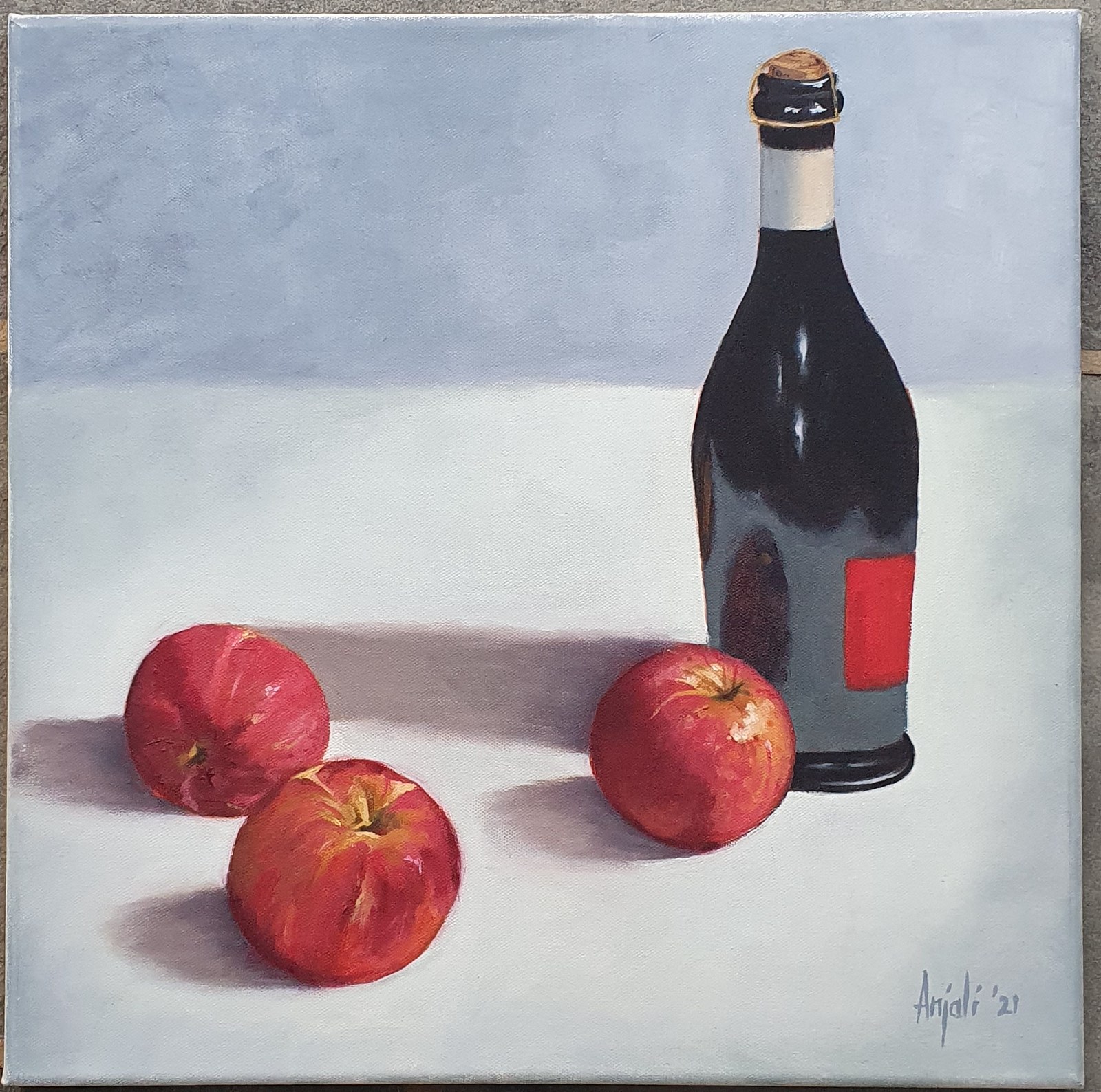 Apples and Wine — painting by Anjali