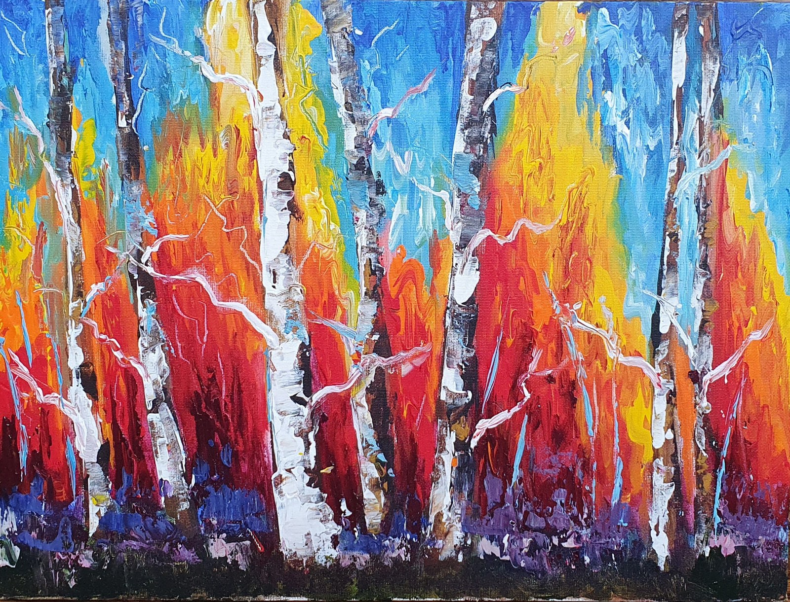 Birch Trees — painting by Anjali