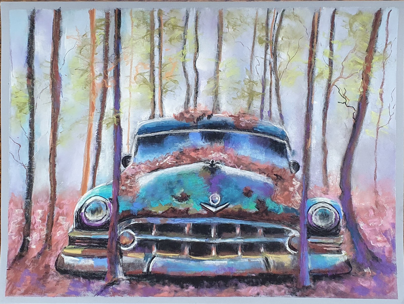 Rusty Car — painting by Anjali