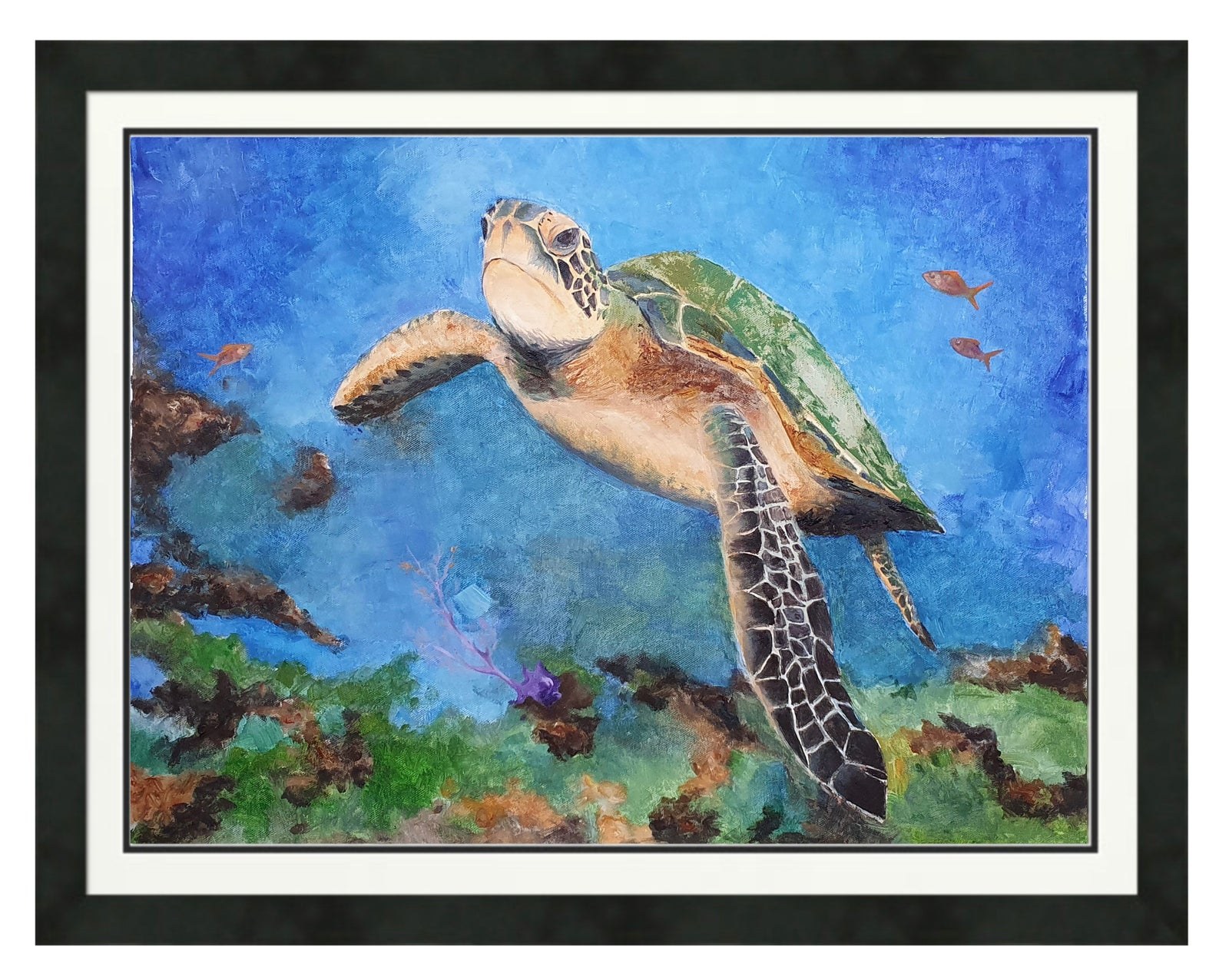Green Galapagos Turtle — painting by Anjali