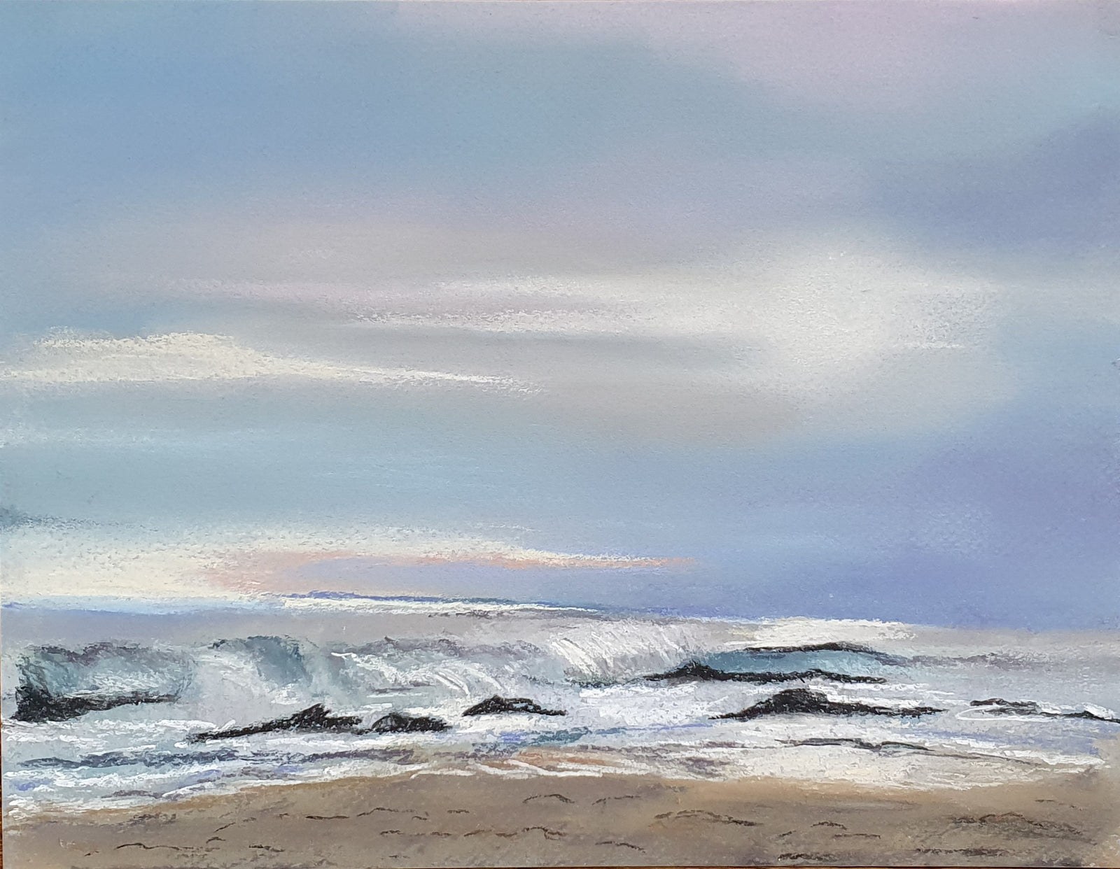 Overcast Beach — painting by Anjali
