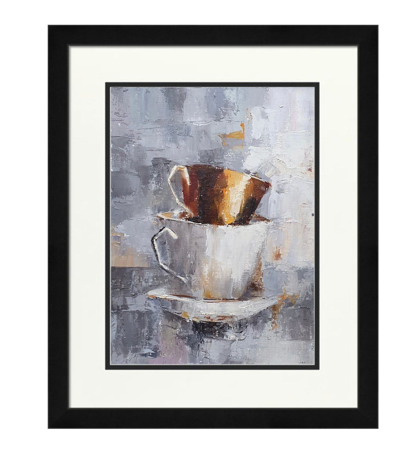 Stacked cups — painting by Anjali