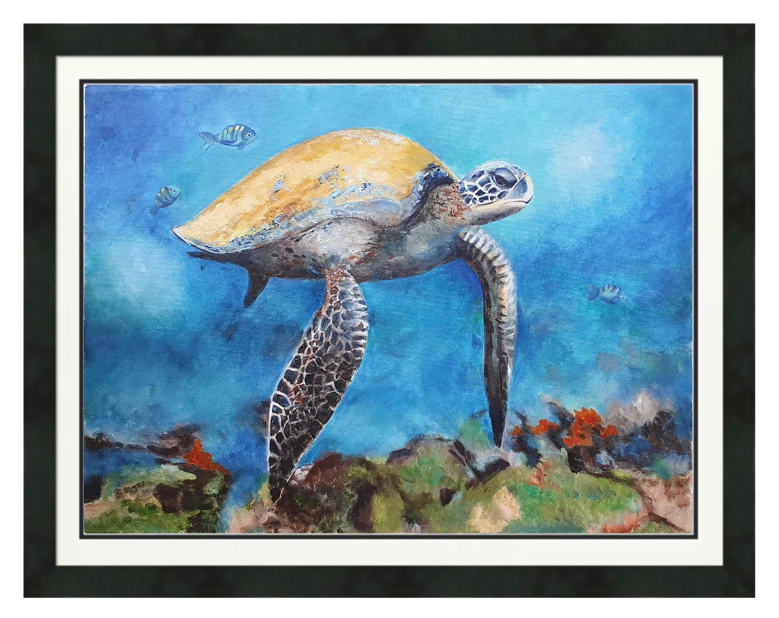 Yellow Galapagos Turtle — painting by Anjali