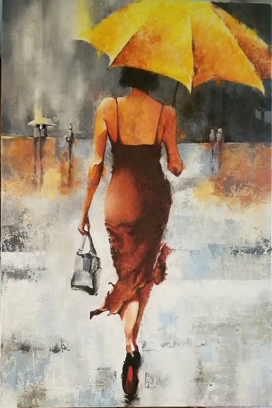 Woman With a Yellow Umbrella