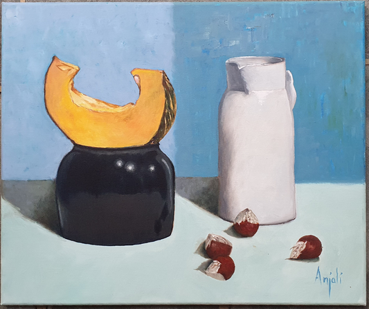 Pumpkin and Jar - Still life