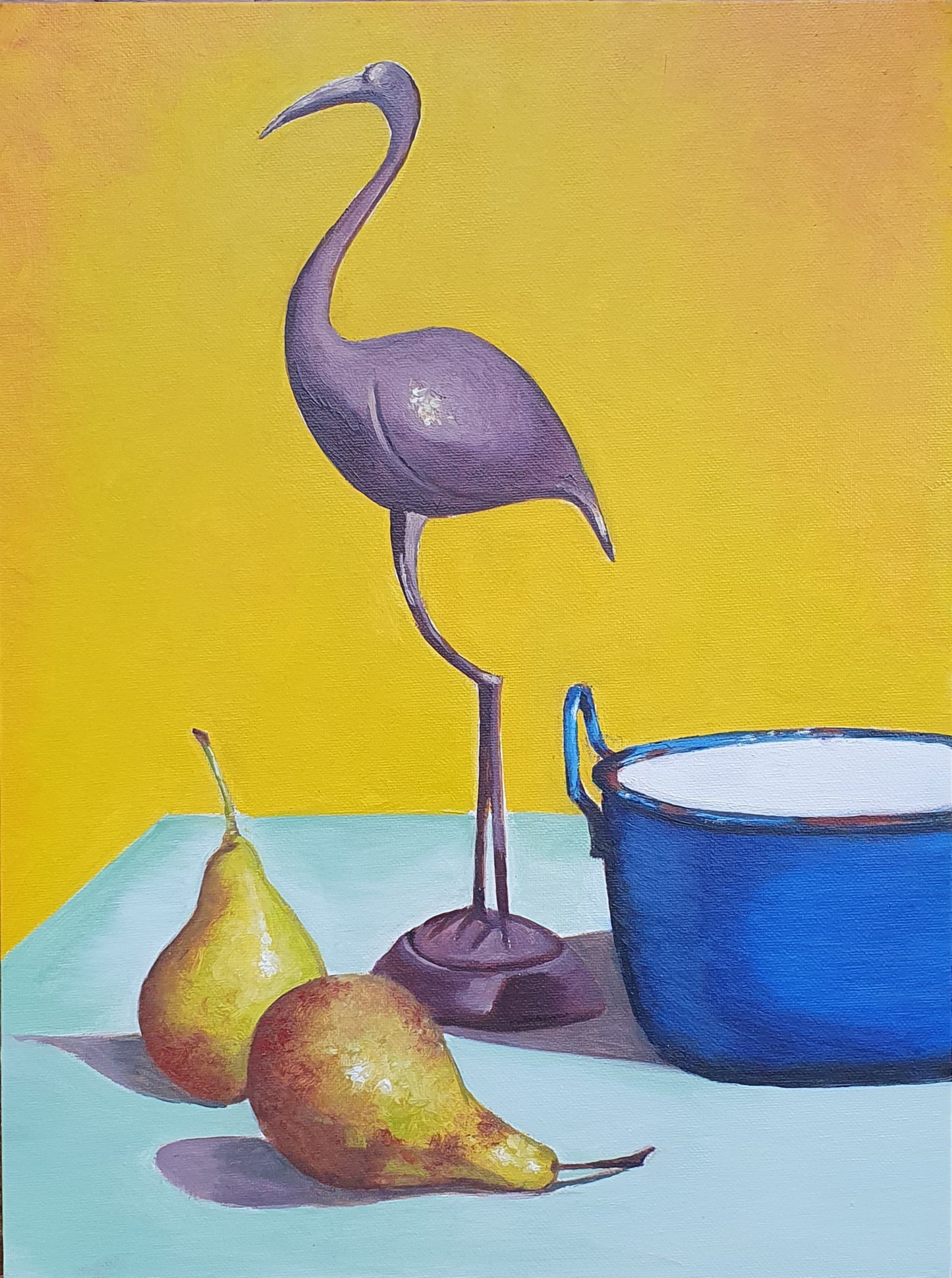 Heron, Pears and Pot