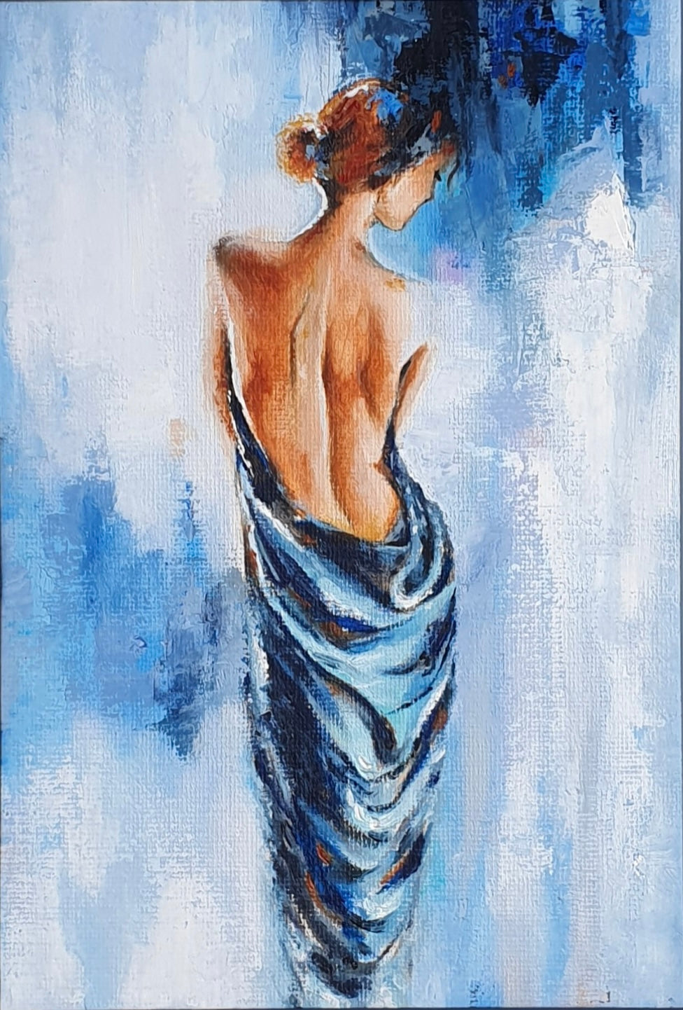 Woman In Blue Wrap